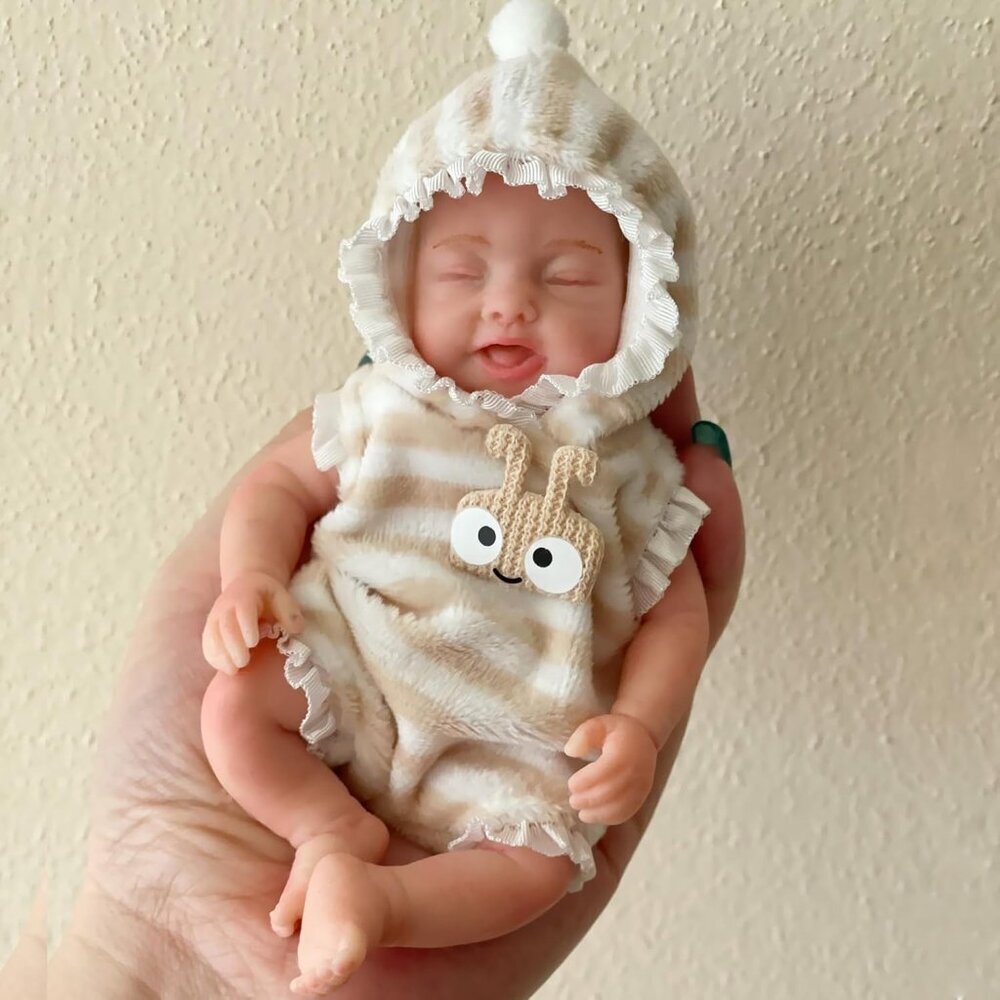 6 Inch Silicone Full Body Baby Girl Doll Mini Realistic Reborn Baby Dolls